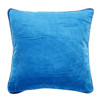 Velvet Throw Pillow Color/Pattern: Blue