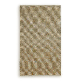 Krish Abstract Handmade Flatweave Brown  White Jute  Cotton Area Rug By Tufty Home