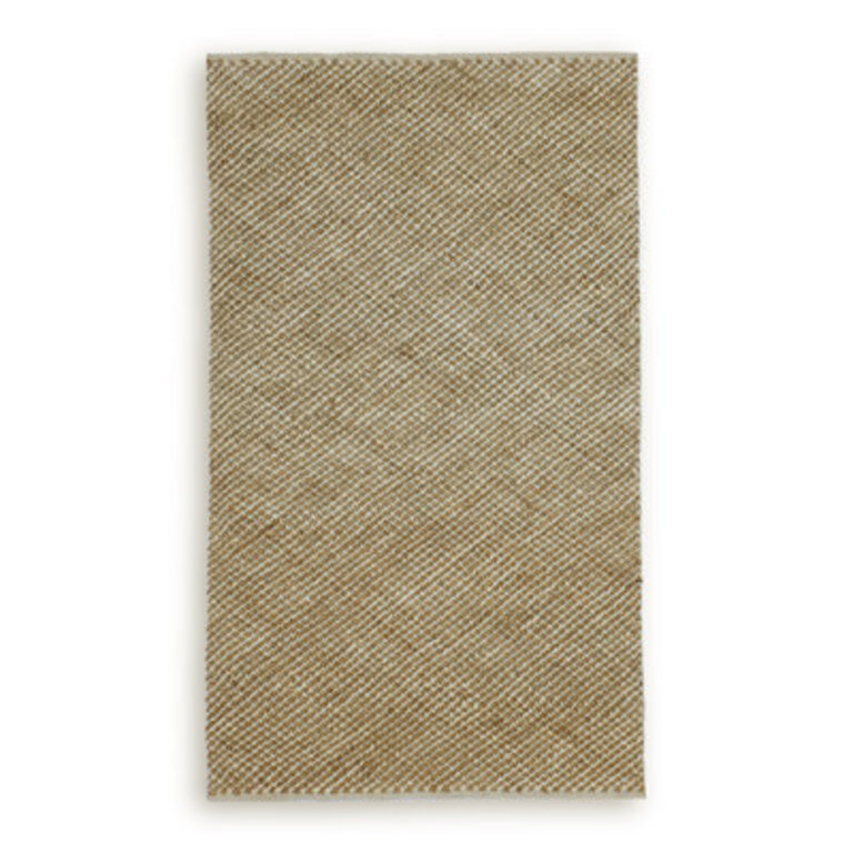 Krish Abstract Handmade Flatweave Brown  White Jute  Cotton Area Rug By Tufty Home