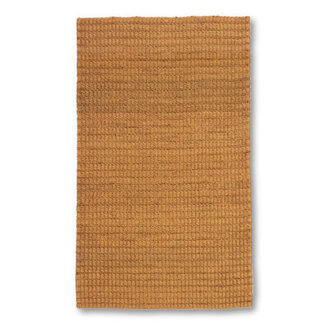 Zohra Handmade Solid Bronze Flatweave Loop Striped Weave Jute Area Rug By Tufty Home