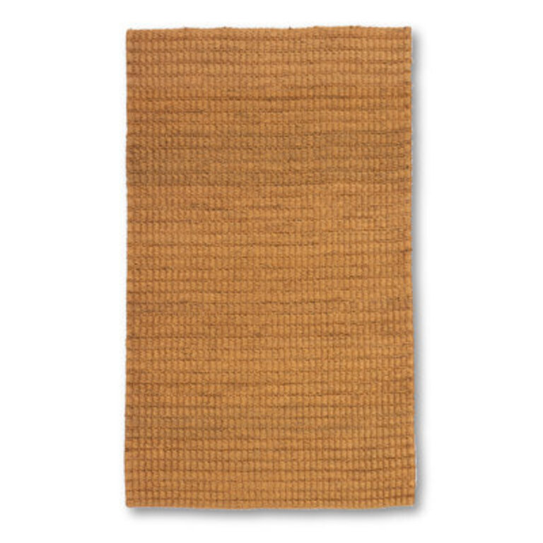 Zohra Handmade Solid Bronze Flatweave Loop Striped Weave Jute Area Rug By Tufty Home