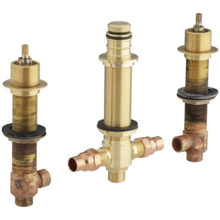 12 Ceramic High-Flow Valve System with Diverter for Finished-Deck or Rim-Mount Installation Only