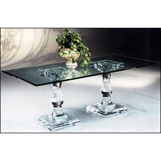 Corinthian Glass Top Dining Table