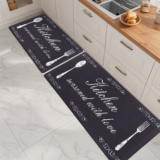 Anti-Fatigue Non-Skid Waterproof Kitchen Mat Set of 2