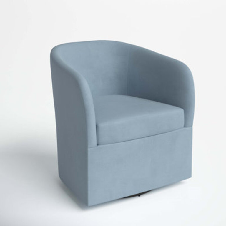 Lesia Upholstered Swivel Barrel Chair