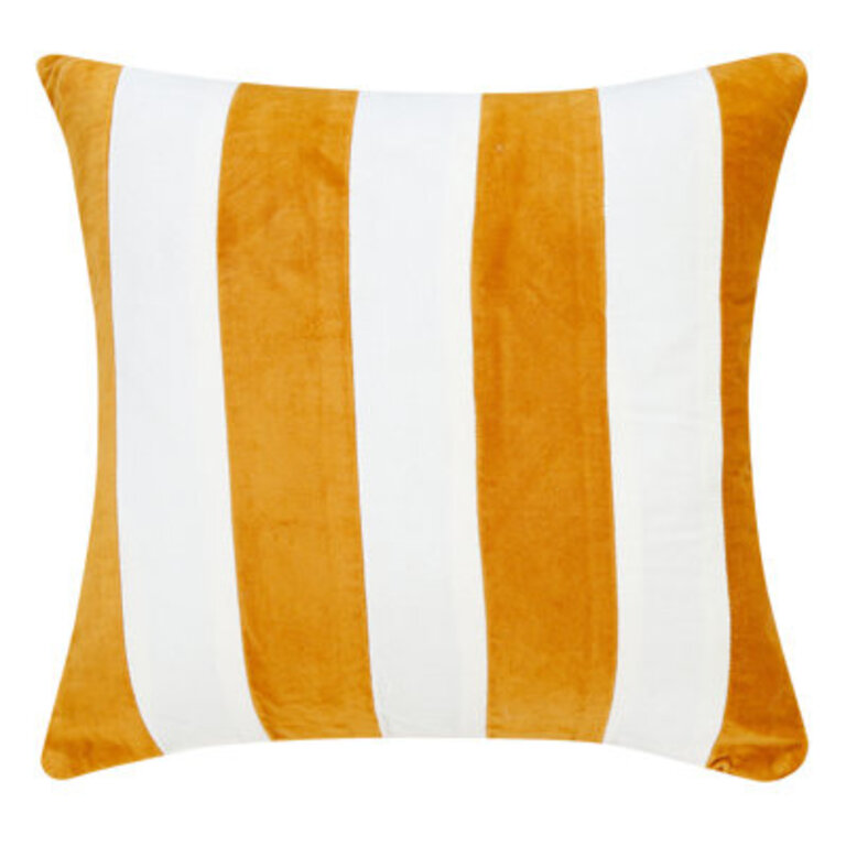 Striped Velvet Throw Pillow