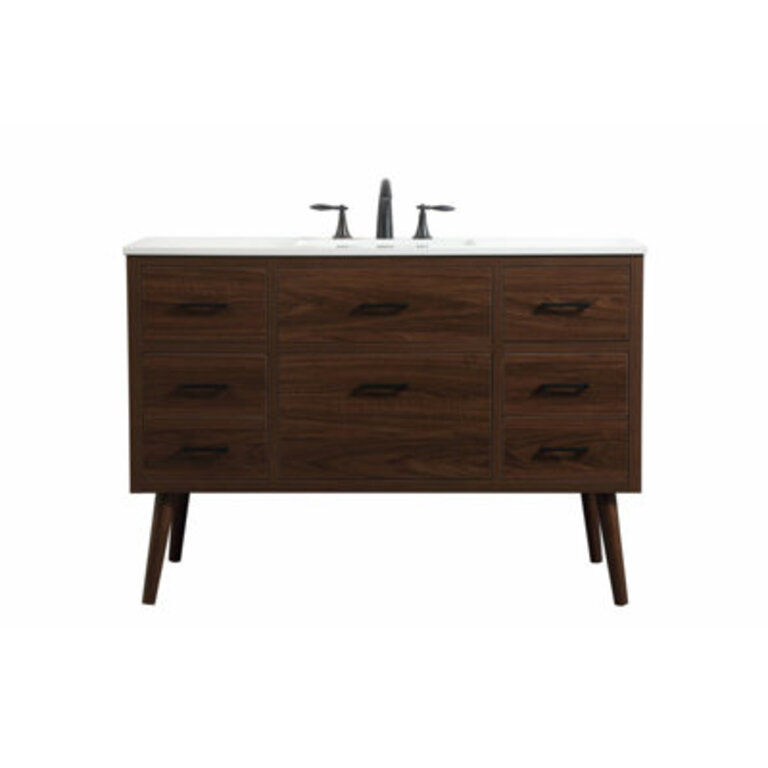 Steinfeldt 48 Single Bathroom Vanity with Engineered Marble Top