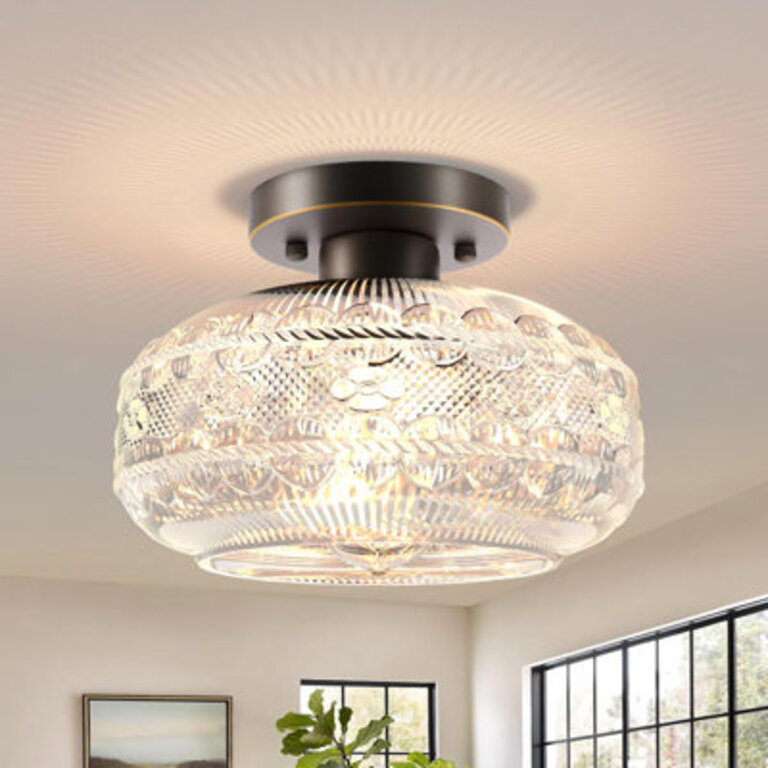 Gredmarie Glass Semi Flush Mount