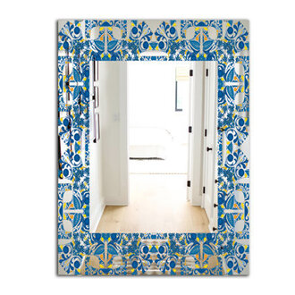 Portuguese Tiles - Mid-Century Mirror - Modern printed Wall Mirror