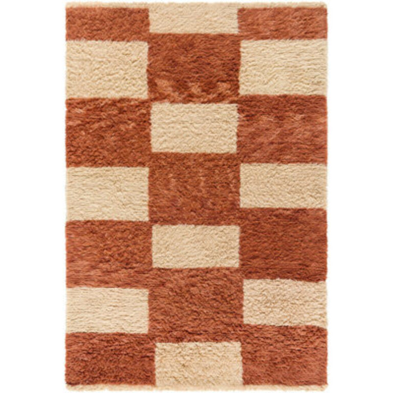 Anemone Hand Tufted Wool Checkered Indoor Rug