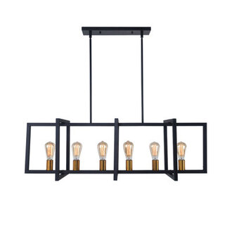 Gabut 6 - Light Dimmable Kitchen Island Square  Rectangle Chandelier