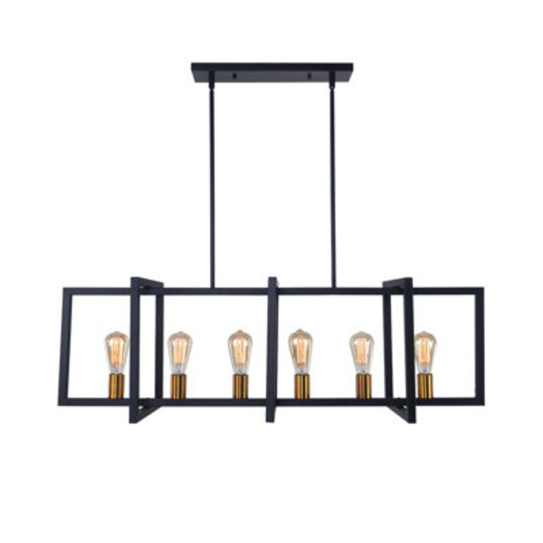 Gabut 6 - Light Dimmable Kitchen Island Square  Rectangle Chandelier