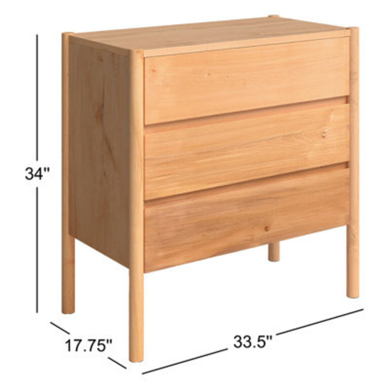 Dionte Solid Wood 335 W Unfinished Dresser