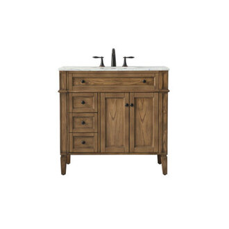 Rivers 36 Single Bathroom Vanity with Marble Top