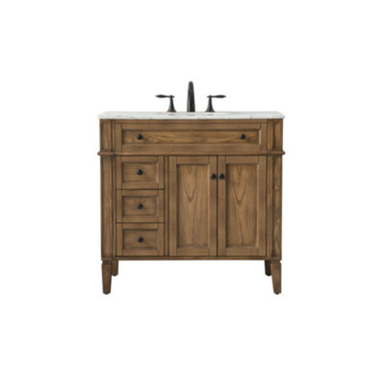 Rivers 36 Single Bathroom Vanity with Marble Top