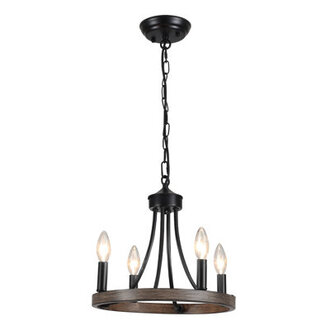 Bhupinder 4 - Light 13 Mini Dimmable Wagon Wheel Chandelier