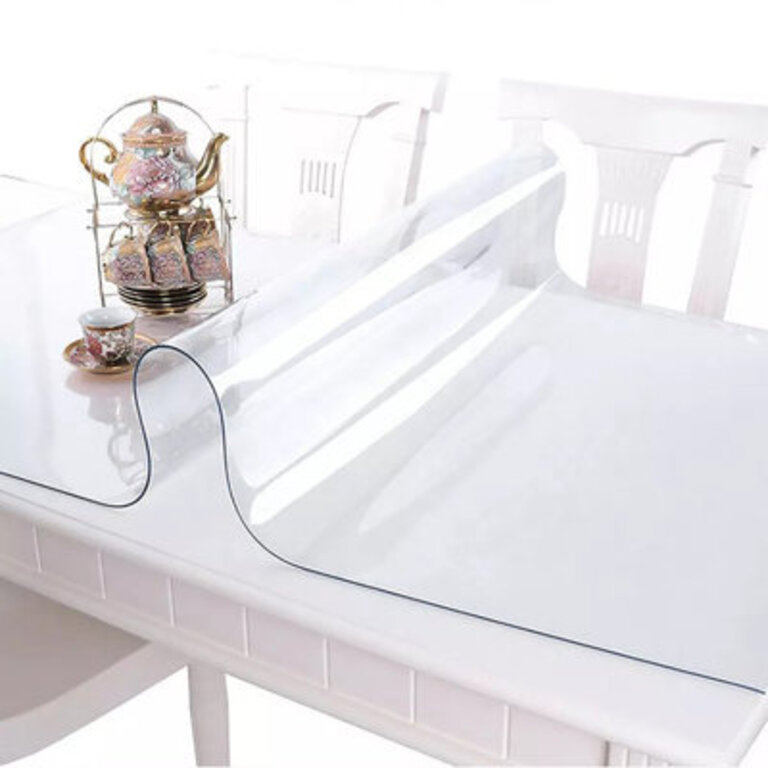 Premium Clear Plastic Vinyl Pvc Fabric Table Cover Tablecloth Protector For Dining Room Table