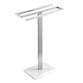 KES Countertop Hand Towel Stand with Marble Base 15-inch