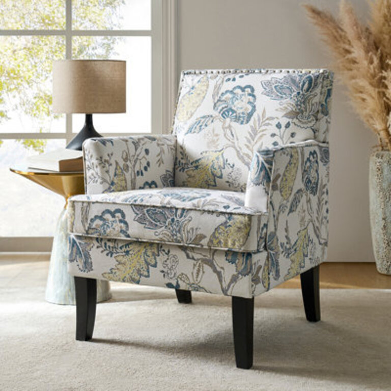 Aguilar Transitional Upholstered Armchair with Nail Head Trim