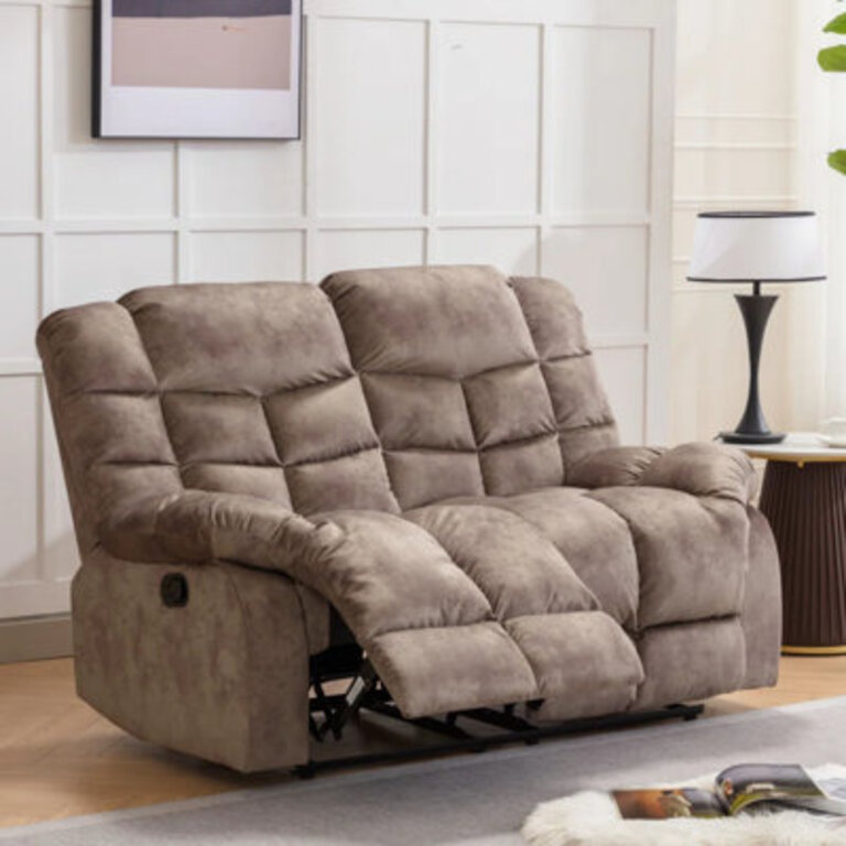 Edilmar 618 Wide Modern and Super Soft Manual Reclining Loveseat Sofa