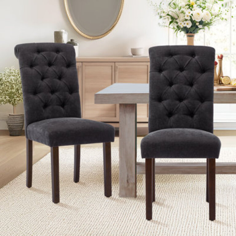 Artemisia Tufted Upholstered Wooden Dining Chairs