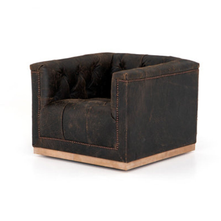 Byer Upholstered Swivel Club Chair