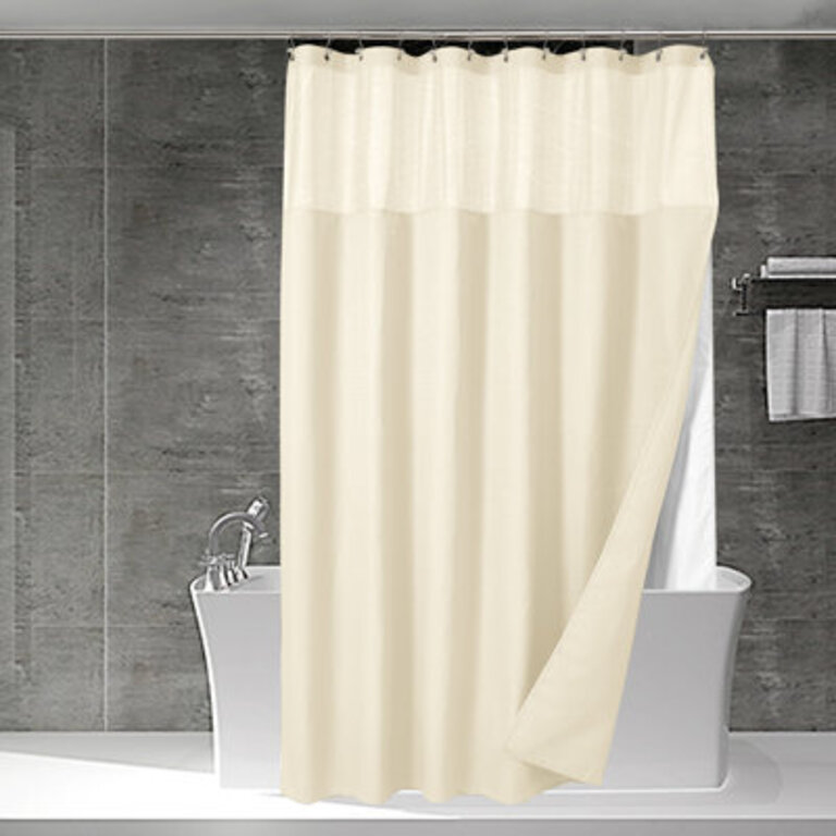 Harnage Shower Curtain with Hooks Included and with Liner Included