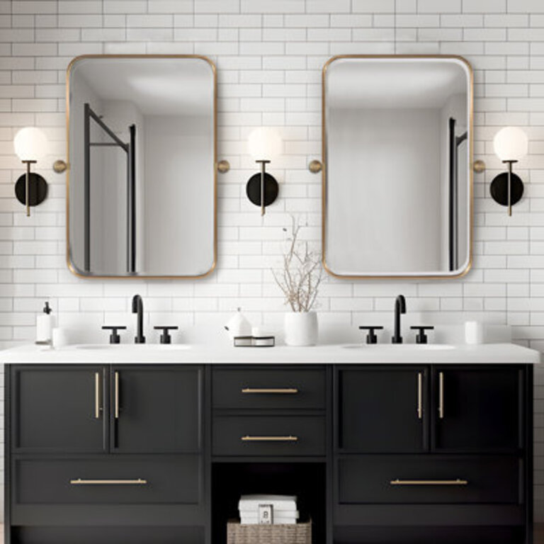 Orton Metal Wall Mirror with Adjustable Tilted Frame