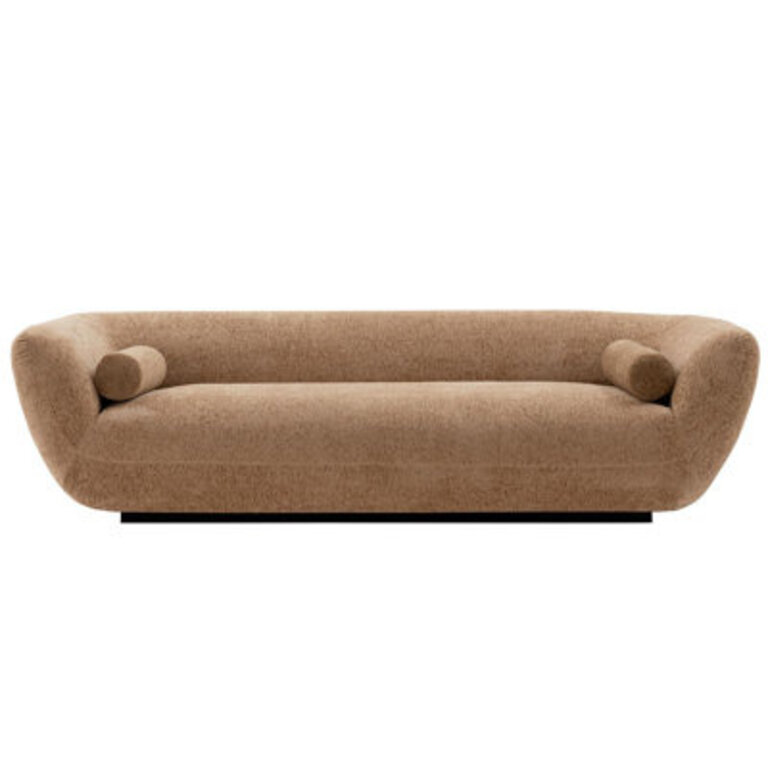 Hervie 96 Chenille Upholstered Round Arm Sofa