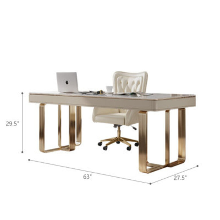 Parkview Luxurious Stone Computer Office Writing Desk