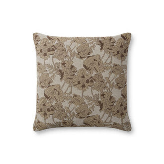 Chris Loves Julia x Loloi  Matilda Collection Beige  Mocha PCJ0008 Pillow