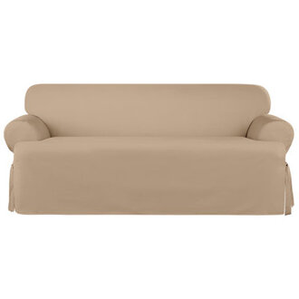 Cotton T-Cushion Sofa Slipcover