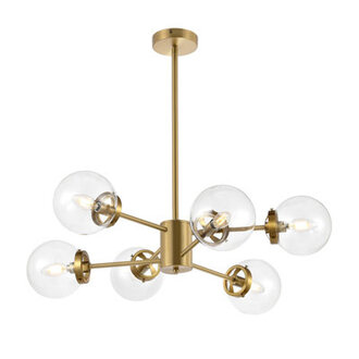 Dilley 6 - Light Dimmable Sputnik Modern Linear Chandelier
