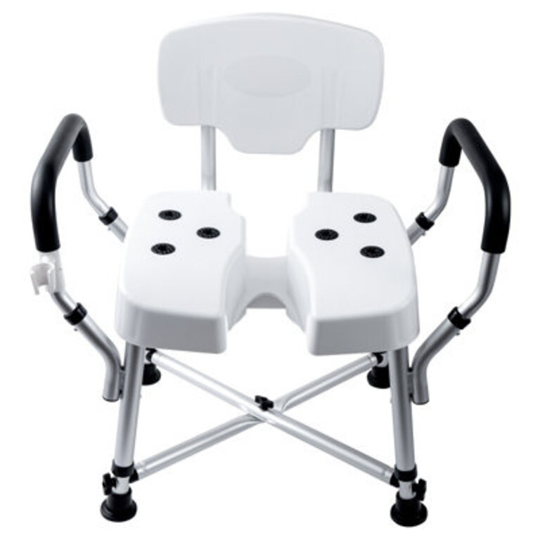 Professional 400Lb Adjustable Bathroom Shower Chair with Arms