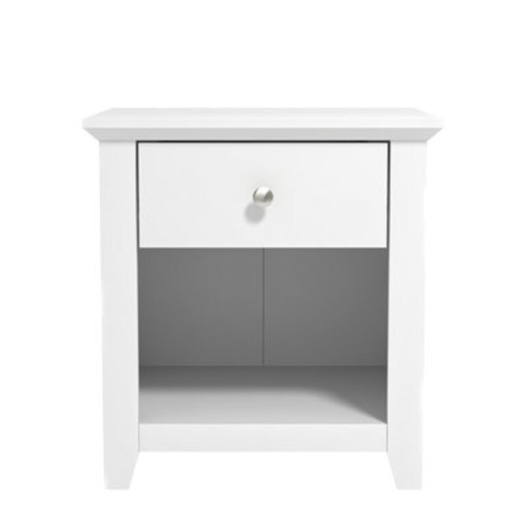 Tevrat 208 1 - Drawer Nightstand with Drawer and Open Compartment