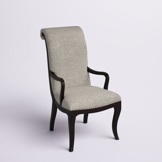 Dows 185 H Linen Upholstered Armchair