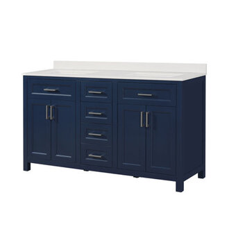 Chezkel 60 Double Bathroom Vanity with Quartz Top