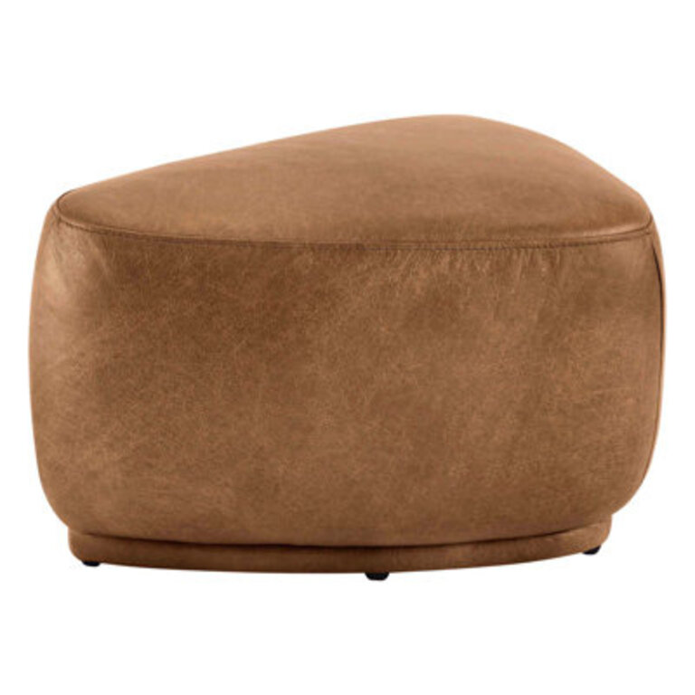 Adna 265 Genuine Leather Triangular Upholstered Ottoman