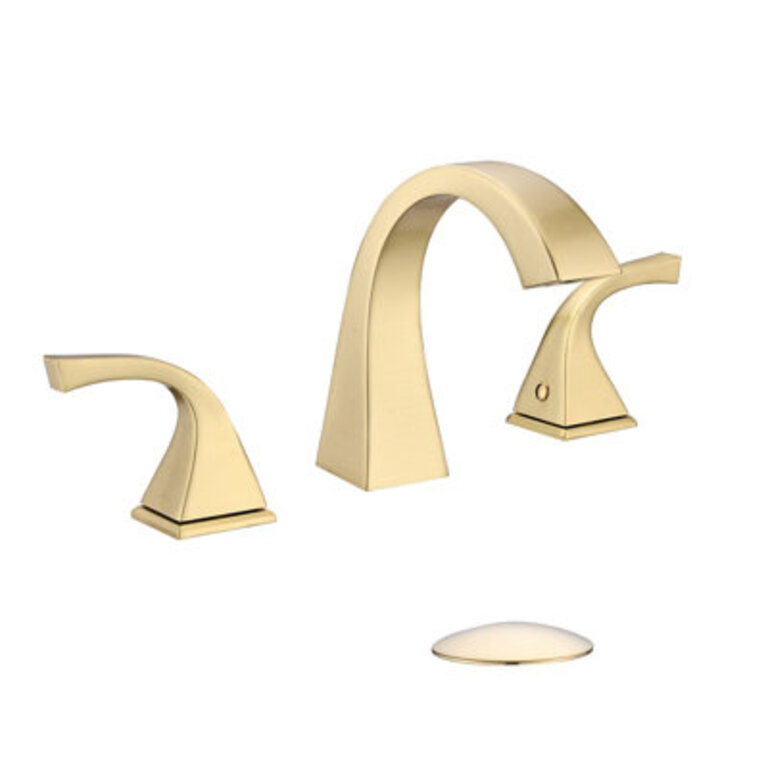Widespread 2-handle Bathroom Faucet with Drain Assembly