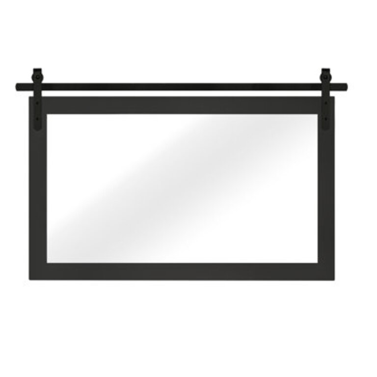 Keira-Mai Rectangle Bathroom Mirror Solid Wood Farmhouse Accent Mirror for Bathroom Living Room