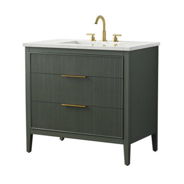 Bilroy 36 Single Bathroom Vanity with Engineered Stone Top