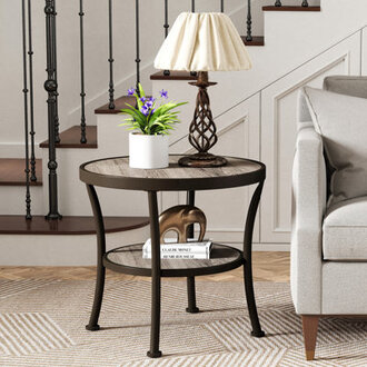 Aderes Wood End Table with Storage