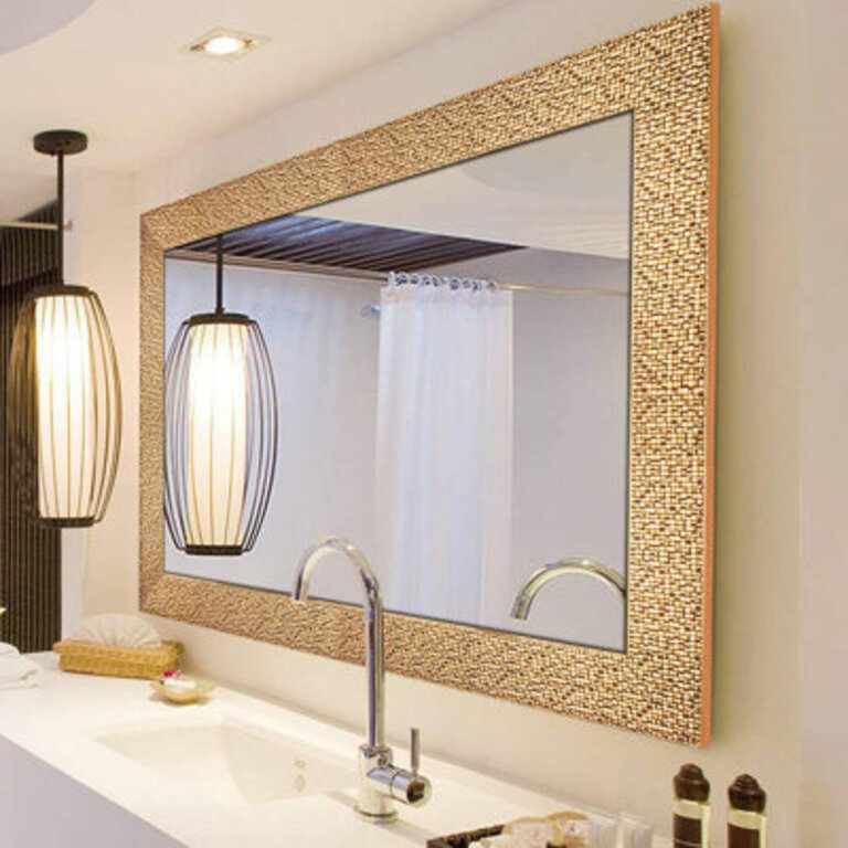 Venu Solid Wood Flat Wall Mirror