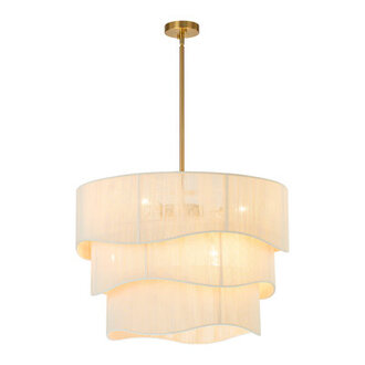 Ashli 6-Light Boho Dimmable Tiered Drum Chandelier