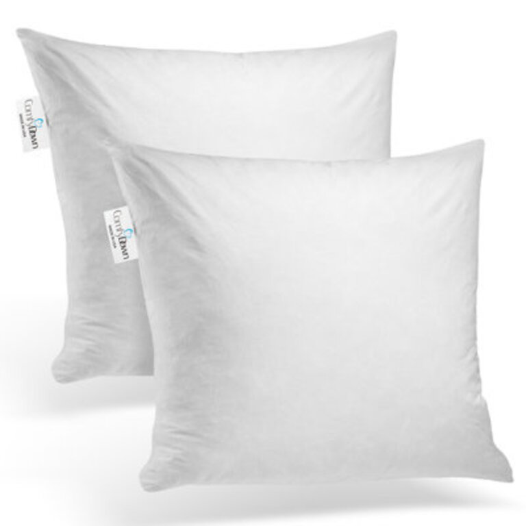 Decorative Throw Pillow Insert Down Feathers Fill 100 Cotton Cover Square Pillow Insert