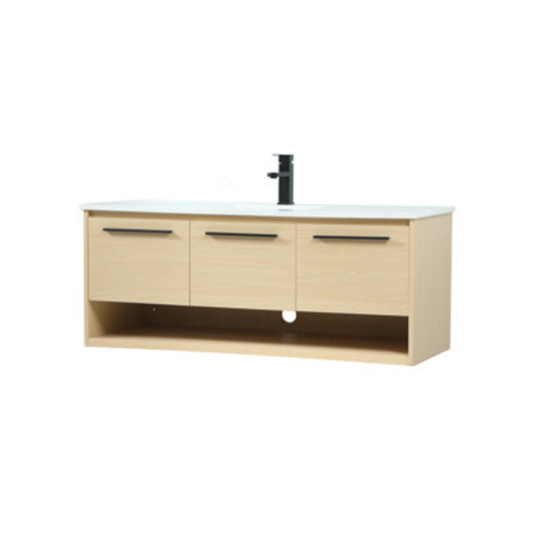 Roman 48 Single Bathroom Vanity with Engineered Marble Top