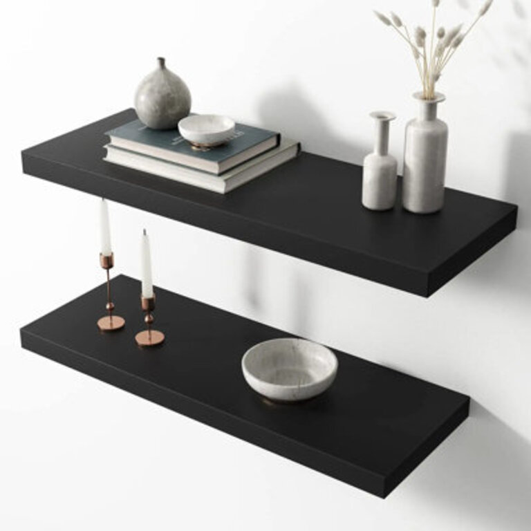 Set of 2 Elbur Wood Floating Shelves