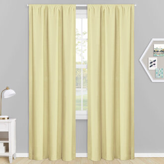 Arun Sun Solid Blackout Thermal Rod Pocket Curtain Panels