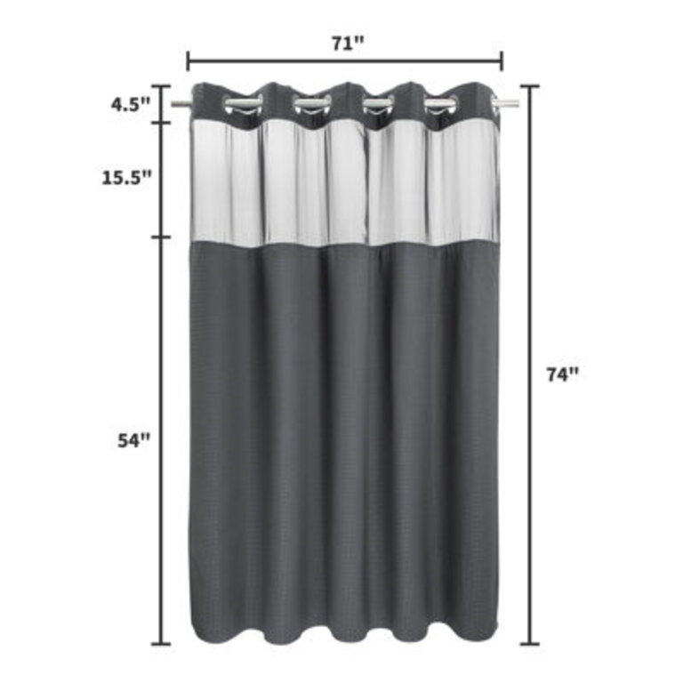 Ramjani Shower Curtain with Liner Included