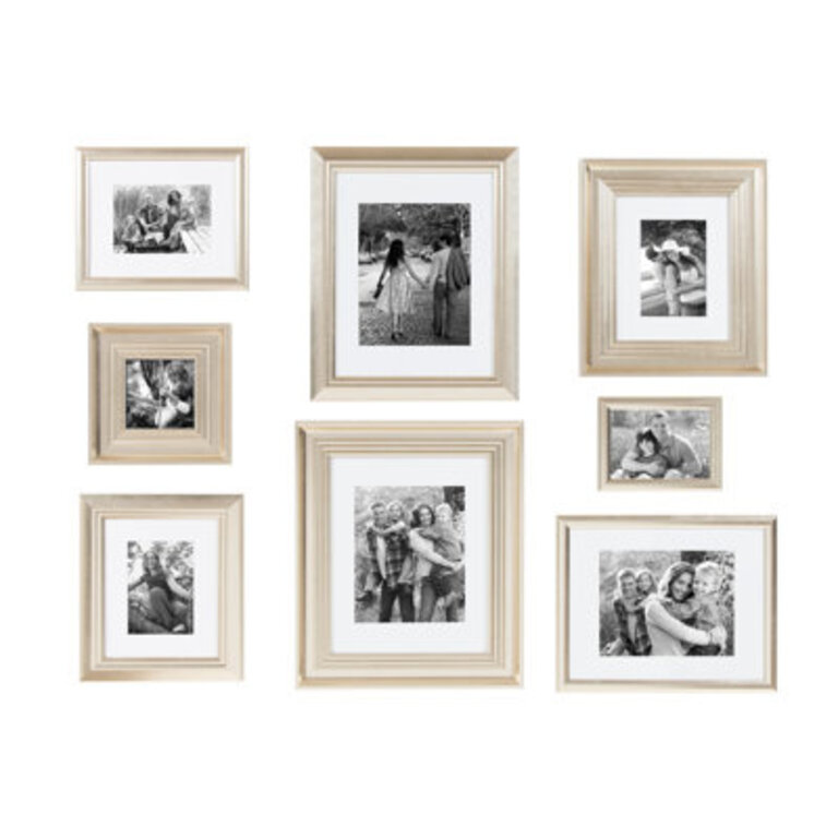 Syston Beveled Picture Frame - Set of 8 with Mat